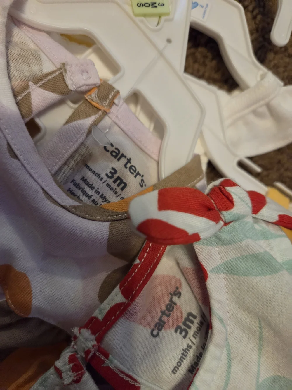Carter's Red Heart Print Dress with Yellow Gingham & Striped Outfit Mix